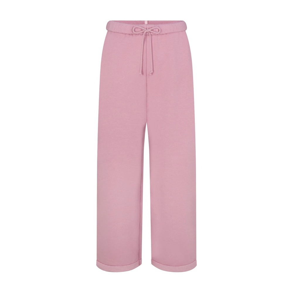 SKIMS cotton fleece Straight Leg pants in Dusk. NWT size M